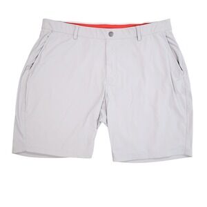 REDVANLY Mens XXL Light Grey Hanover Pull On Performance Stretch Golf Shorts